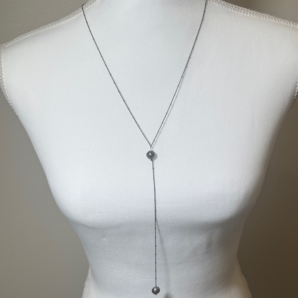 Chic Silver Lariat Necklace